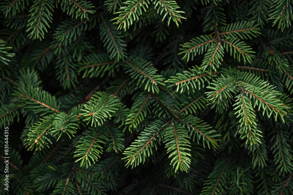 Fir Needles. Balsam Fir Nature Background with Green Tree Branch in Forest Fir Needles. Balsam Fir Nature Background with Green Tree Branch in Forest