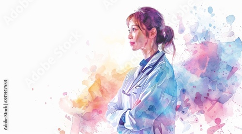 World Patient Safety Day. white background  watercolor style. text Digital illustration 