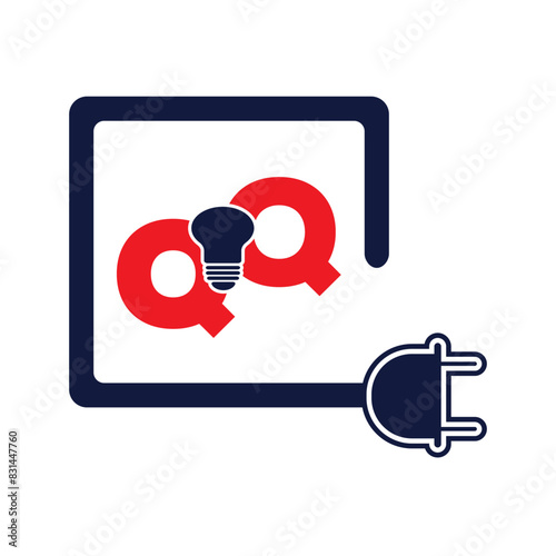 QQ letter special vector logo design