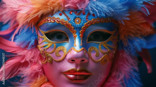 Close Up of Person Wearing Mask © yganko