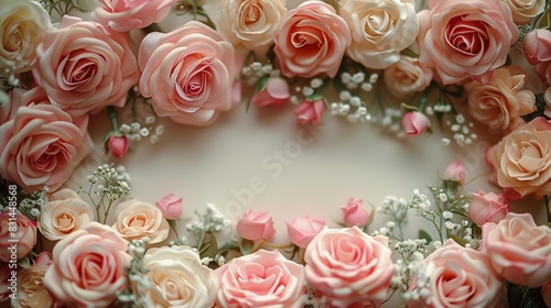 Pink Roses Arranged in a Circle
