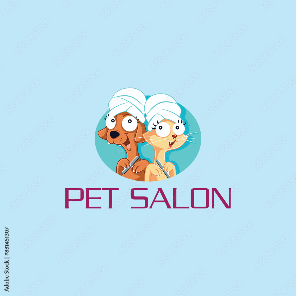 pet home and pet salon logo design vector pet home and pet salon logo design vector