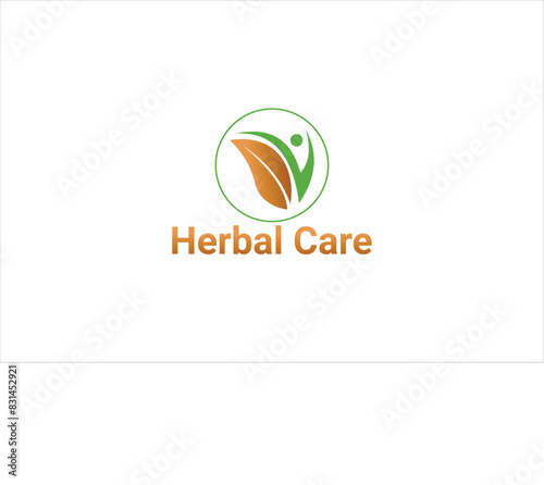 herbal care logo design template