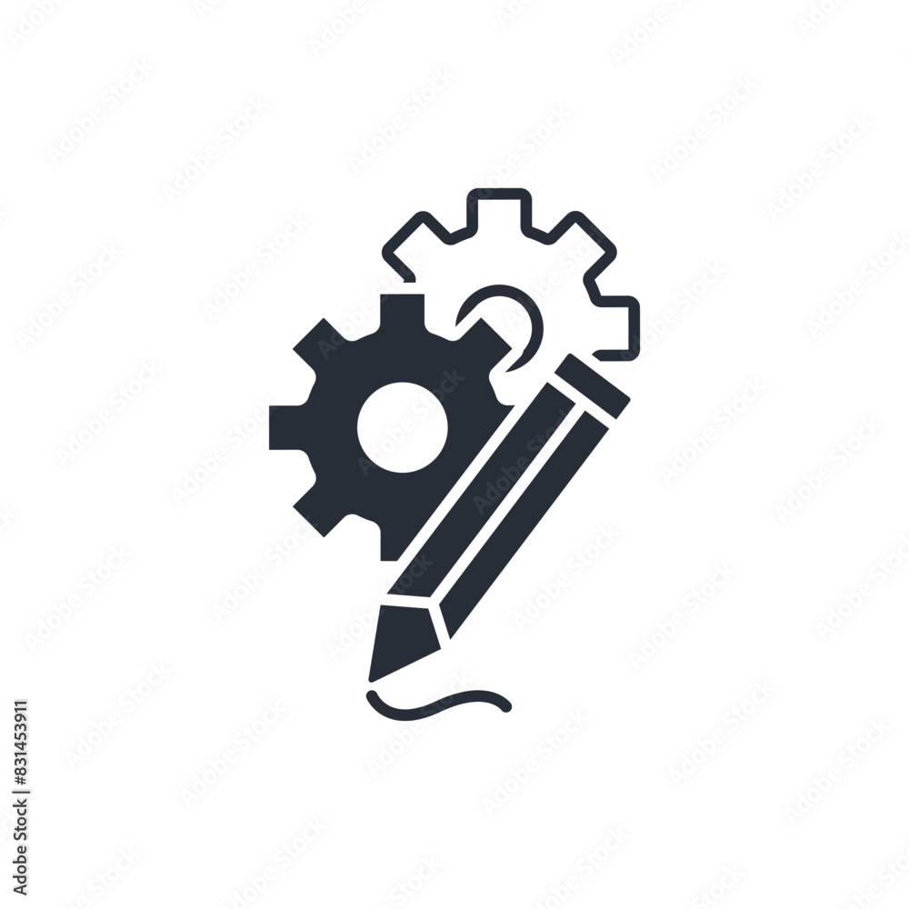 customization icon. vector.Editable stroke.linear style sign for use web design,logo.Symbol illustration.