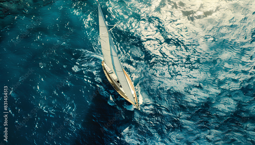 Obraz premium sailboat sailing in the ocean