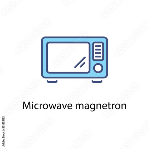 Microwave magnetron vector icon