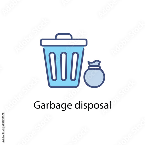 Garbage disposal vector icon