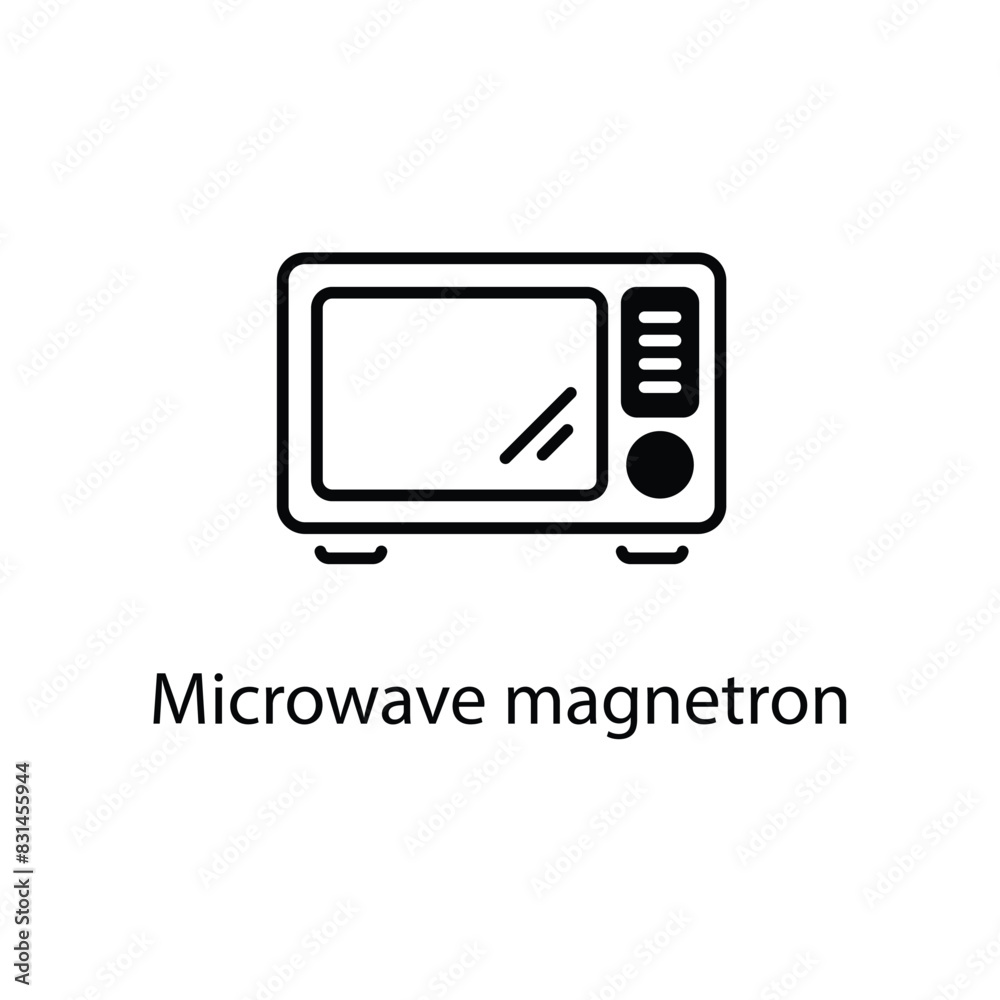 Microwave magnetron vector icon