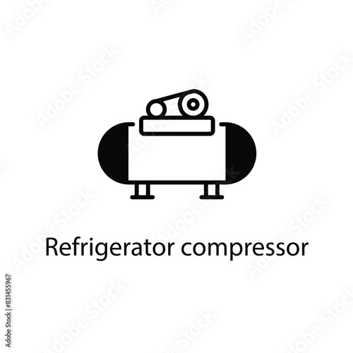 Refrigerator compressor vector icon