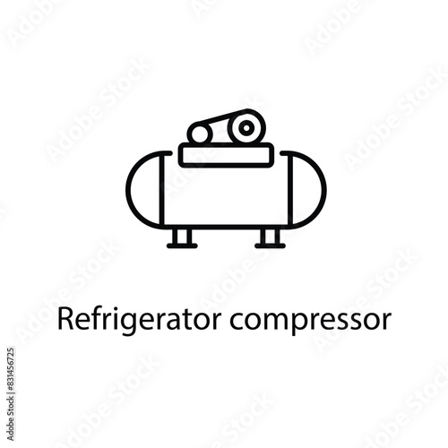 Refrigerator compressor vector icon