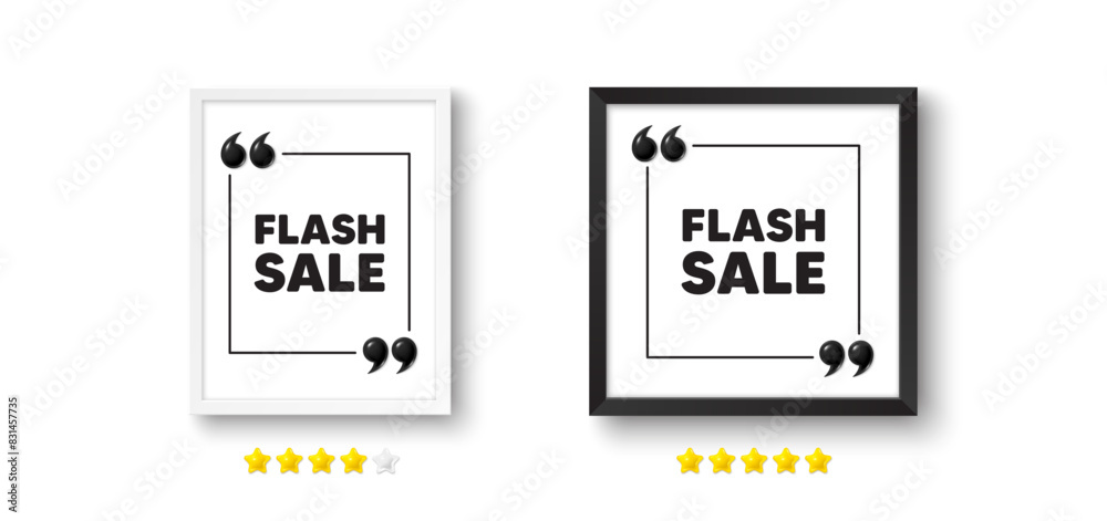 Picture frame with 3d quotation icon. Flash Sale tag. Special offer price sign. Advertising Discounts symbol. Flash sale chat message. Photo frame wall. 3d comma quotes. Vector Picture frame with 3d quotation icon. Flash Sale tag. Special offer price sign. Advertising Discounts symbol. Flash sale chat message. Photo frame wall. 3d comma quotes. Vector