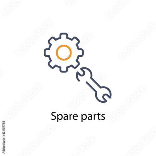 Spare parts vector icon