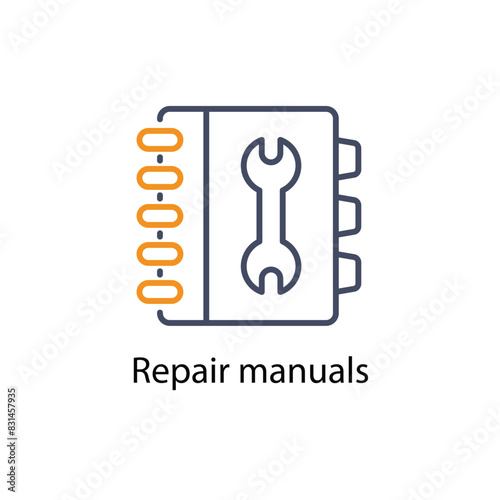 Repair manuals vector icon