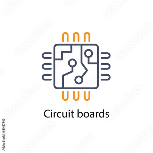 Circuit boards vector icon