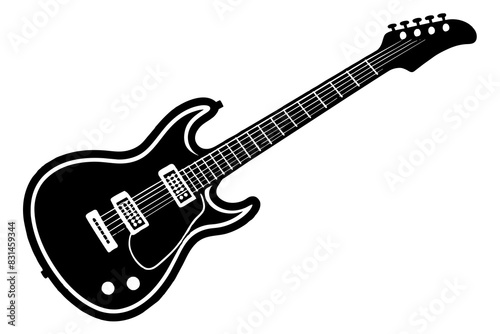 guitar silhouette vector illustration