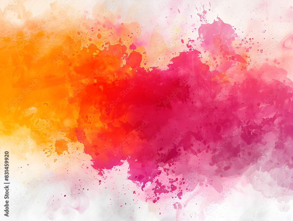 Obraz premium Red, orange and yellow watercolor background