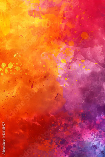 Red, orange and yellow watercolor background © Sarah