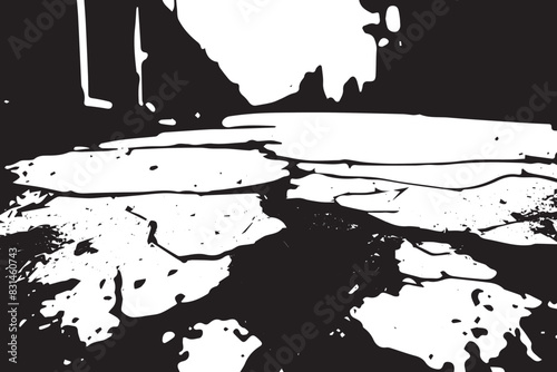 Grunge texture of close-up of worn and cracked concrete or asphalt surfaces.
