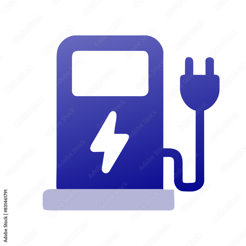 Electric Vehicle Charging Station Icon, EV Charging Symbol, Vector Illustration Electric Vehicle Charging Station Icon, EV Charging Symbol, Vector Illustration