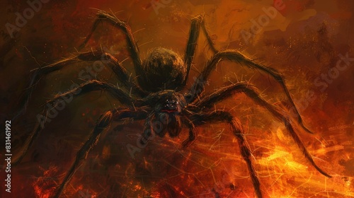 Frightening Spider Picture for Metal Artwork
