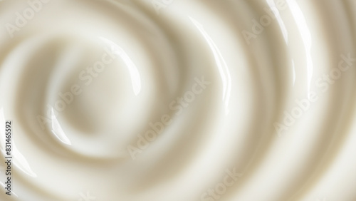 Glossy Cream Swirl Abstract Background