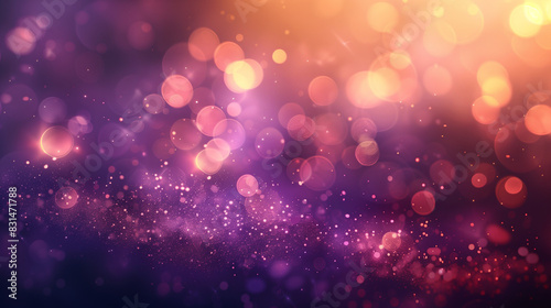 Abstract Bokeh and Watercolor Floral Backgrounds, Dreamy and Festive Themes with Copy Space