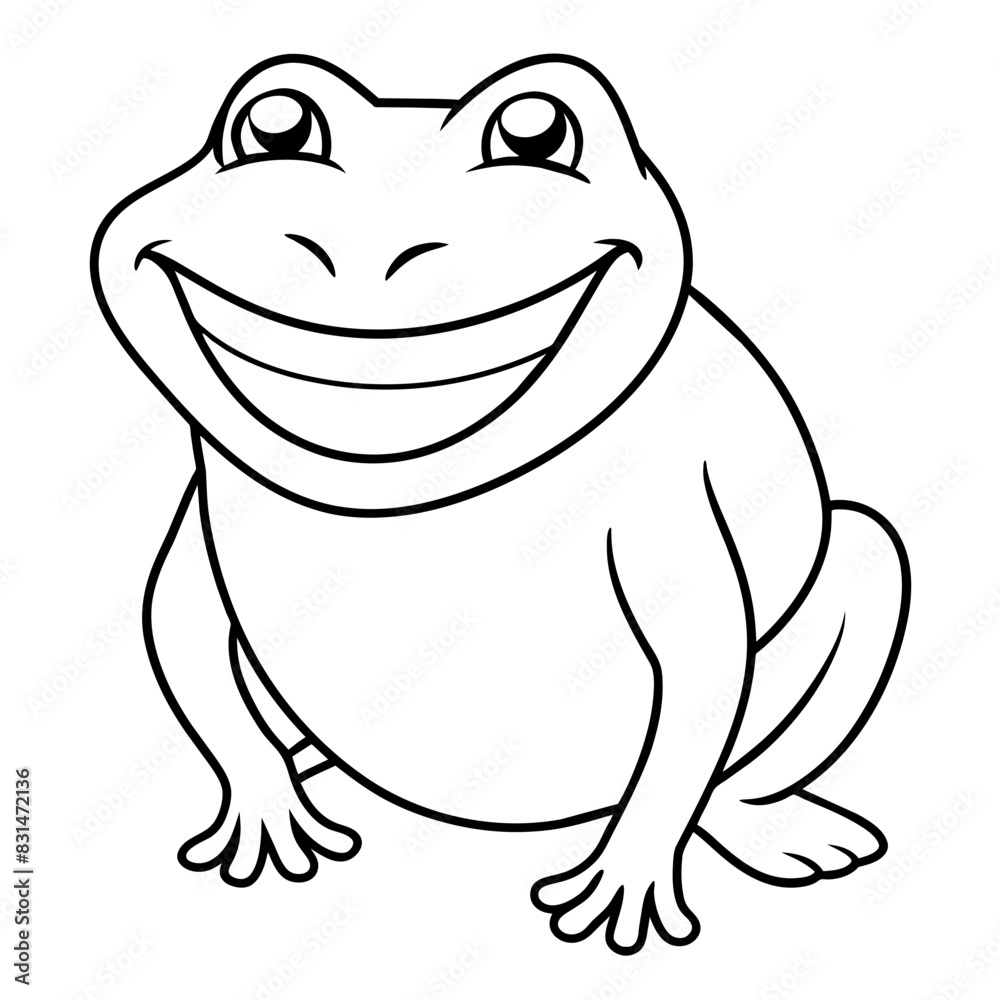 Fototapeta premium frog silhouette vector illustration