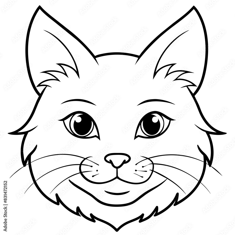 cat head silhouette vector illustration cat head silhouette vector illustration
