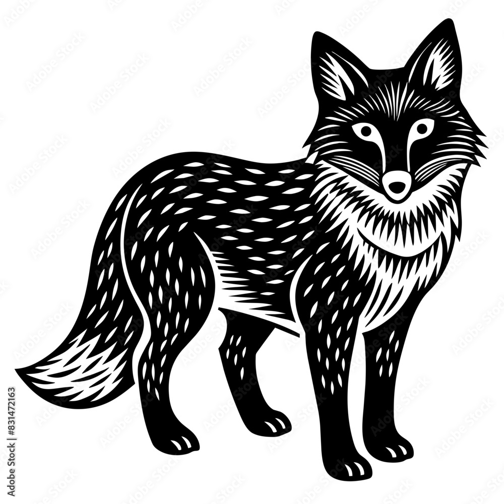 fox silhouette vector illustration fox silhouette vector illustration