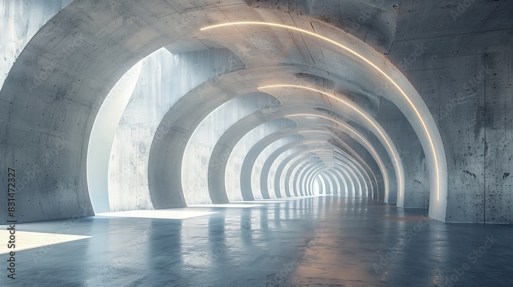 Obraz premium Concept or conceptual dark tunnel with a bright light at the end or exit. 3d illustration as metaphor to success, faith, future or hope
