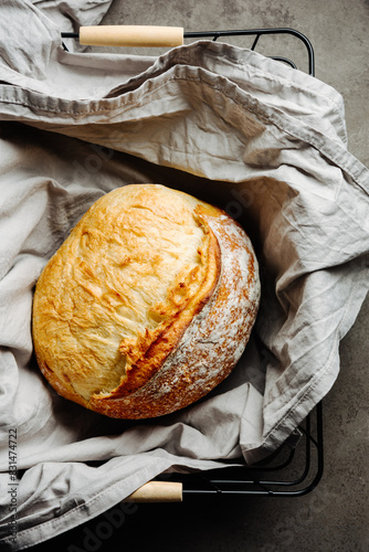 Freshly baked bread.
