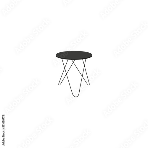 Vector illustration of coffee table unusual modern design