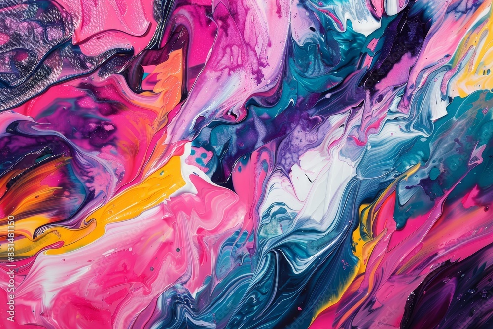 Experience the creativity of abstract painting with bold strokes and vivid hues Experience the creativity of abstract painting with bold strokes and vivid hues