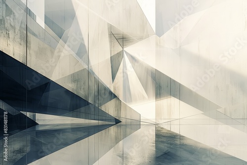 Experience the precision of abstract geometric shapes, a symphony of angles and lines