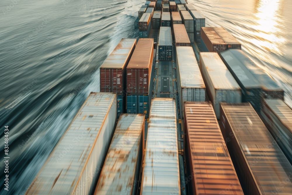 Streamlined cargo handling: dynamic imagery of efficient shipment