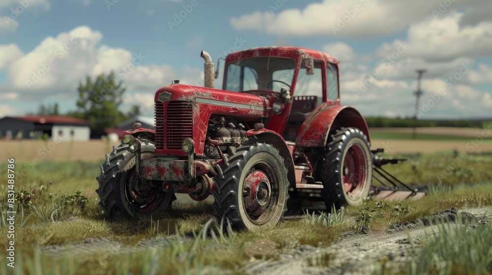 An antique tractor show on a farm, celebrating agricultural history. An antique tractor show on a farm, celebrating agricultural history.