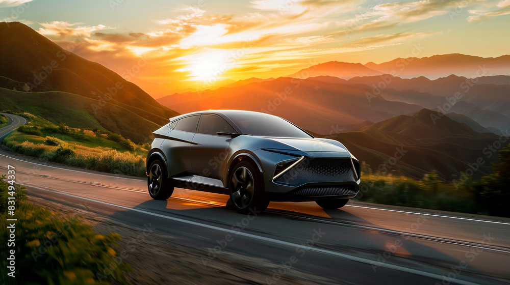 Fototapeta premium car on the road