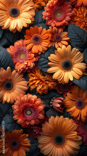 Vibrant Gerbera Daisies Close-Up