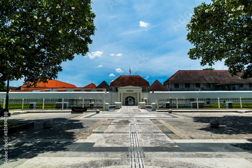  Fort Vredeburg in Yogyakarta, Indonesia. Vredeburg was a former colonial fortress located in the city of Yogyakarta, and now a popular museum for tourists.
