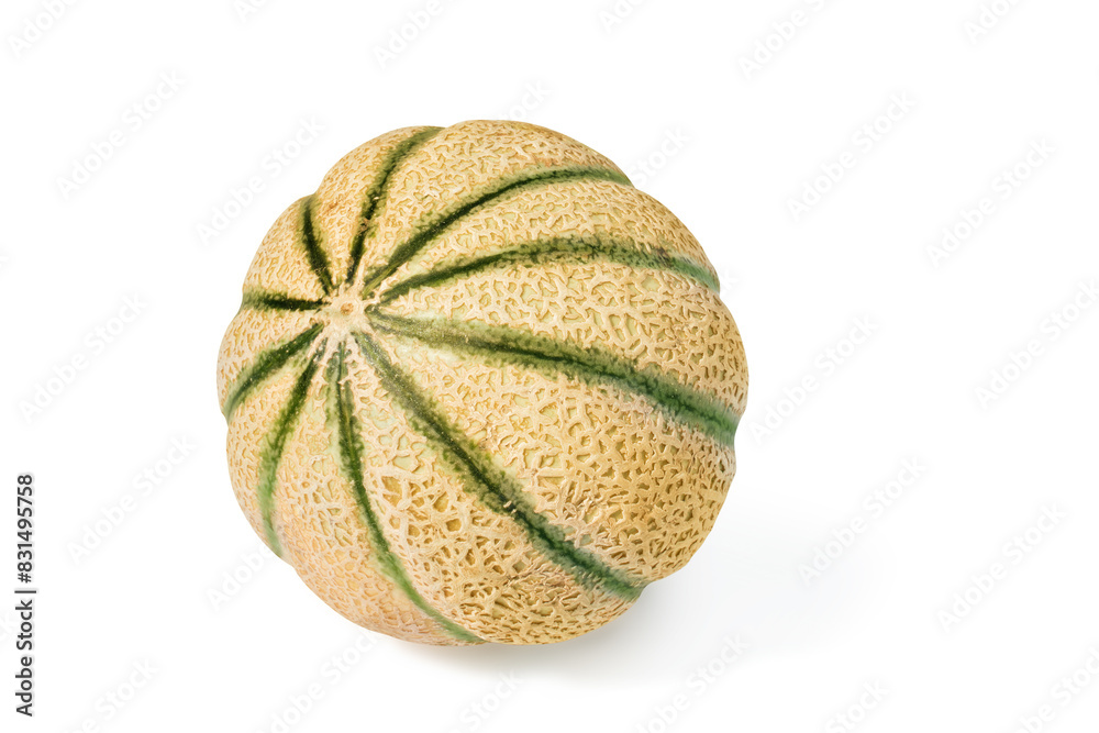 Yellow cantaloupe melon on white background Yellow cantaloupe melon on white background