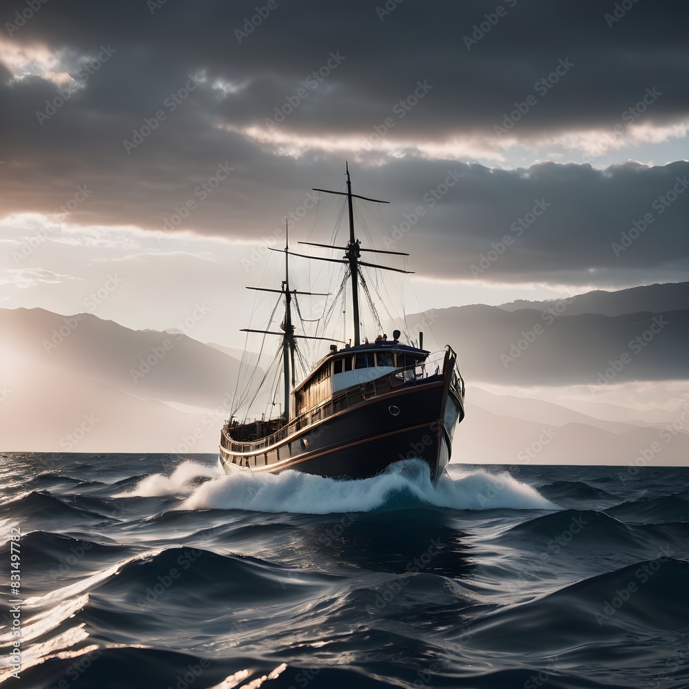 Obraz premium ship in the sea