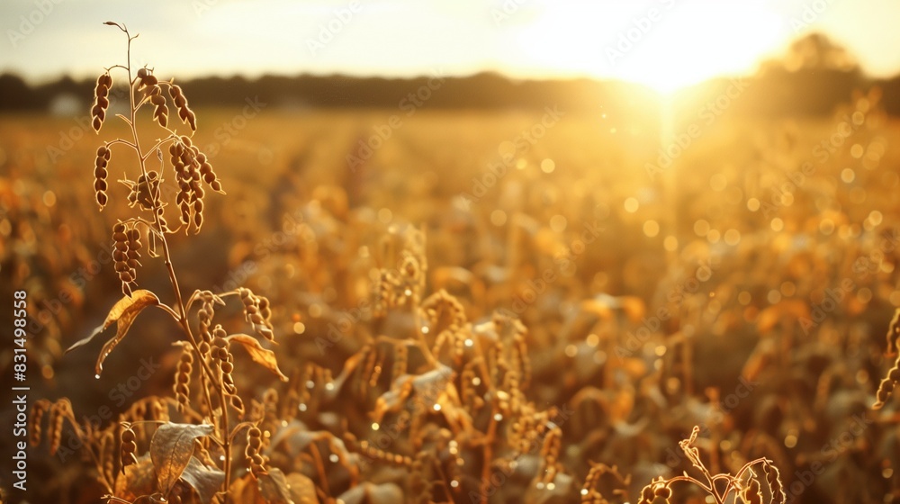 Soybeans in a field ready to be harvested Soybeans in a field ready to be harvested