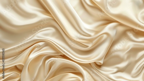 Golden Silk Fabric Texture, Generative AI photo