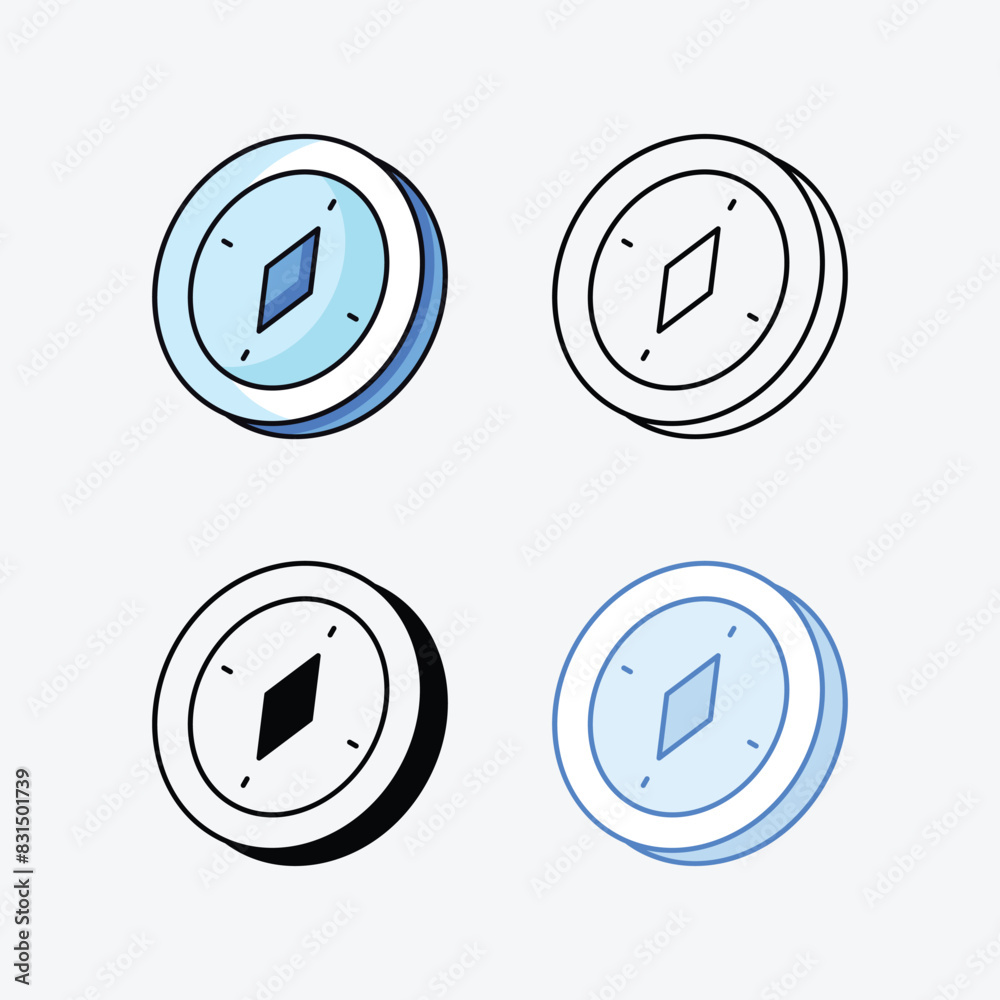 Henna Hands icons vector stock illustration