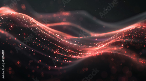 Gold particles, vague red flag texture, abstract automotive software development related elements photo