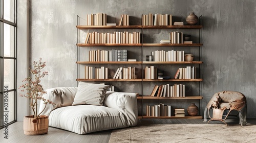 3d render of a bookshelf © Ikram