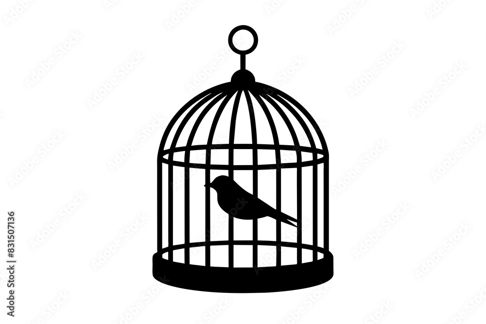 bird cage silhouette vector illustration bird cage silhouette vector illustration
