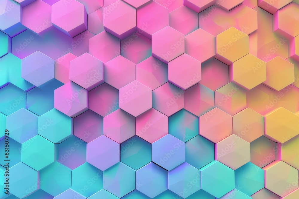 Vibrant 3D Hexagon Gradient Background for Modern Designs Vibrant 3D Hexagon Gradient Background for Modern Designs