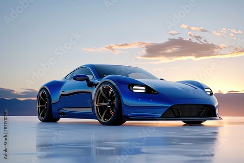 auto blue. illustration of fragments of vehicles on a blue background.