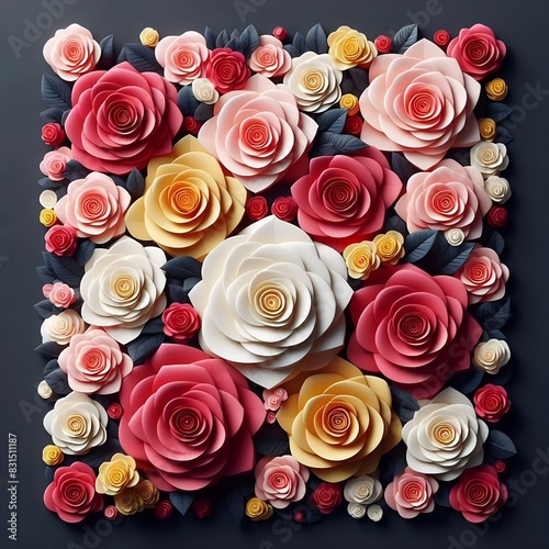 Square roses background